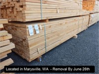 LOT, 2" X 4" KILN DRIED HEM FIR LUMBER AT APPROX