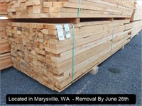 LOT, 2" X 4" HEM FIR LUMBER AT APPROX 8', 10' &