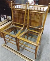 Pair of stick and ball dining chairs