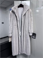 Fur Coat Jacket White Long