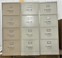 Three Filing Cabinets