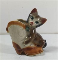 Vintage Royal Copley Kitten and Cowboy Boot