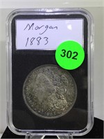 Silver Morgan Dollar cased 1883-o