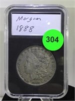 Silver Morgan Dollar cased 1888