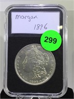 Silver Morgan Dollar cased 1896