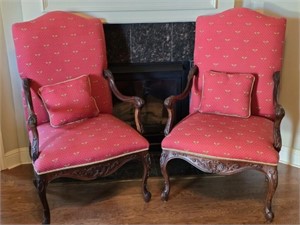 Pair of Modern Bumble Bee Parlor Arm Chairs