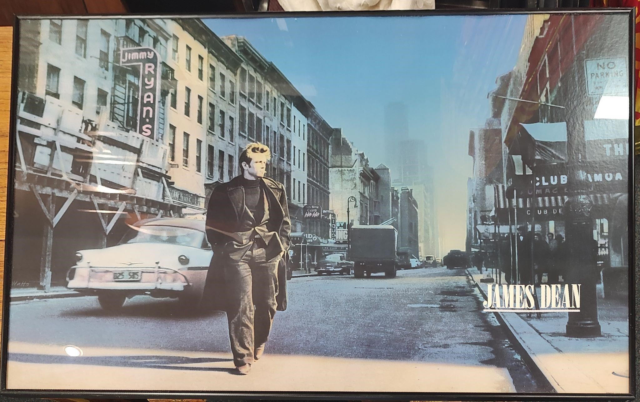 Framed James Dean Poster