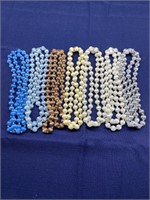 Silk wrapped bead necklace lot