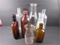 Lot of Old Bottles including Pepsi and Purex