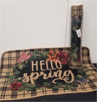 Two new hello spring doormat