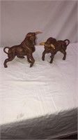 Pair of Bull Figurines