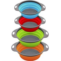 QiMH Collapsible Colander and Strainer Set of 4, 2