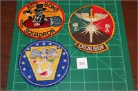 Excaliburr; 85th BS; Eagle on a globe (3 Patches)