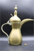 Single Hammered Brass Arabian Dallah Coffee Pot