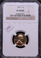 1957 NGC PF68RED LINCOLN