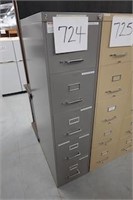 1 Five Drawer Metal File Cabinet