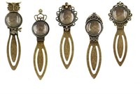 10 Pcs Antique Bronze Bookmark, 5 Assorted Styles