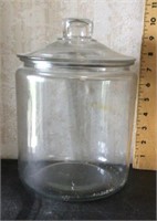 Glass canister jar with lid