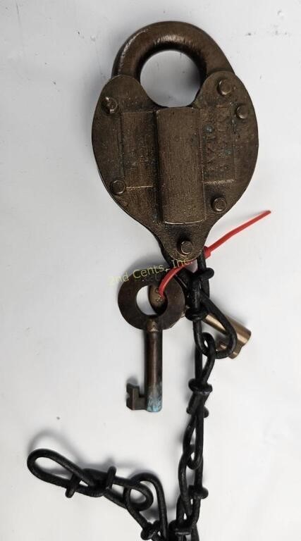 Antique Dayton Mtg Lock W/ Key