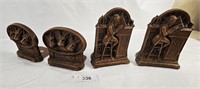 2 Pairs Of Vintage Bookends