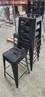 6 Black stools