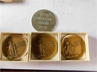 4 souvenir coins