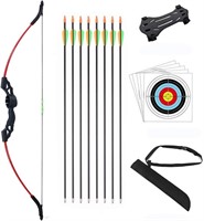 Bow and Arrow Set with Quiver Beginner Longbow