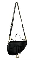 Lady's Leather Mini Saddle Shoulder Bag/ Handbag