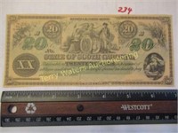 $20 Revenue Bond Scrip March 2-1872
