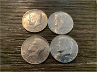 (4) 1969 Kennedy Half Dollars