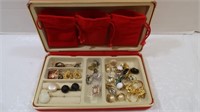 Jewelry Box with Clip-on and Screwback Earring