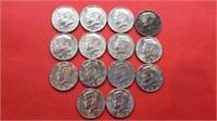 (14) KENNEDY HALF DOLLARS (1998/1976)