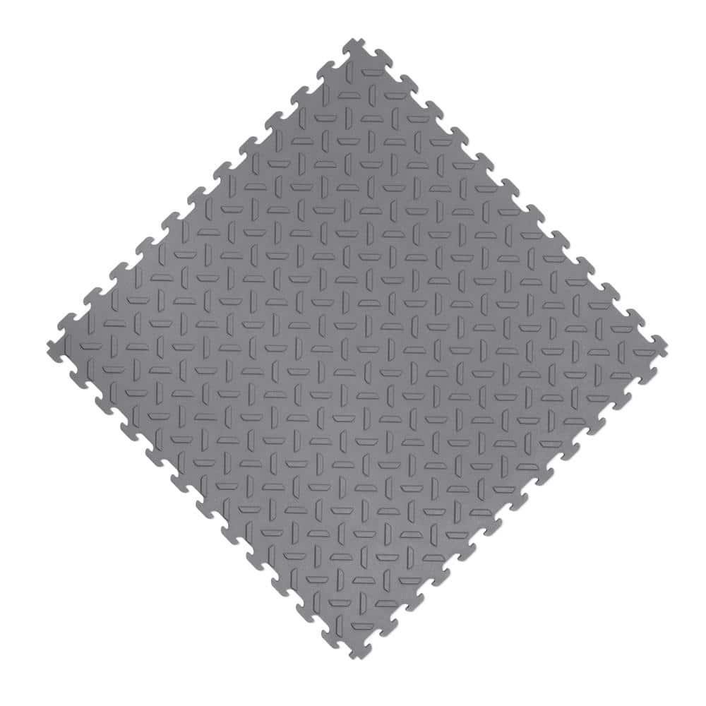 $52  18.4x18.4in Gray PVC Garage Tile (6-Pack)