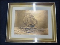 Foil Ship Wall Art