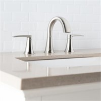 Brushed Nickel 2-handle Widespread Bathroom Faucet