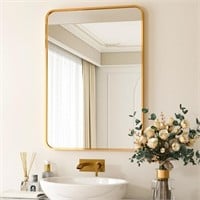 SE6042 Wall Mirror Rounded CornersGold26x38