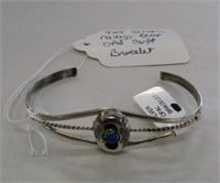 925 Navajo Blue Opal Cuff Bracelet