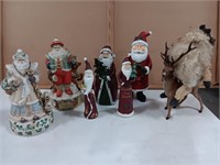 Christmas decorations,  Santa Claus 2 on far left