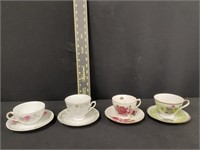 Group of Collectible Tea Cups & Saucers - Marked