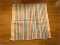 Vintage Handmade Mexican Banded Saddle Blanket