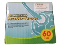 ZAZAMAY DISINFECTING TOILET WAND REFILLS 60 PACK