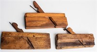 Lot 3 Antique Carpenter Wood Working Planers Tools