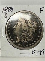 1884-S Morgan Dollar - F