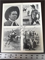 Casey Tibbs autograph rodeo photo 1981