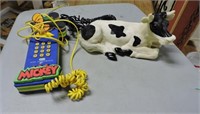 Mickey Mouse & Cow Telephones