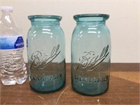 (2) Blue Ball Standard Wax Sealer Jars quart