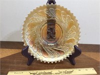 Vintage Opalescent Carnival Glass Plate