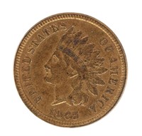 1865 US INDIAN HEAD 1C COIN UNC