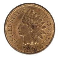 1891 US INDIAN HEAD 1C COIN UNC