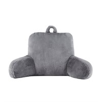 SM3619  Mainstays Faux Fur Bedrest Pillow, Gray